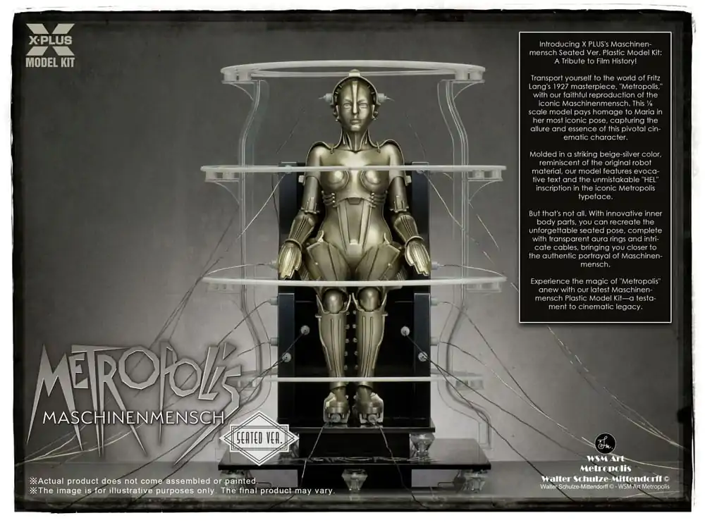 Metropolis Plastová stavebnica 1/8 Maschinenmensch seated ver. 18 cm termékfotó