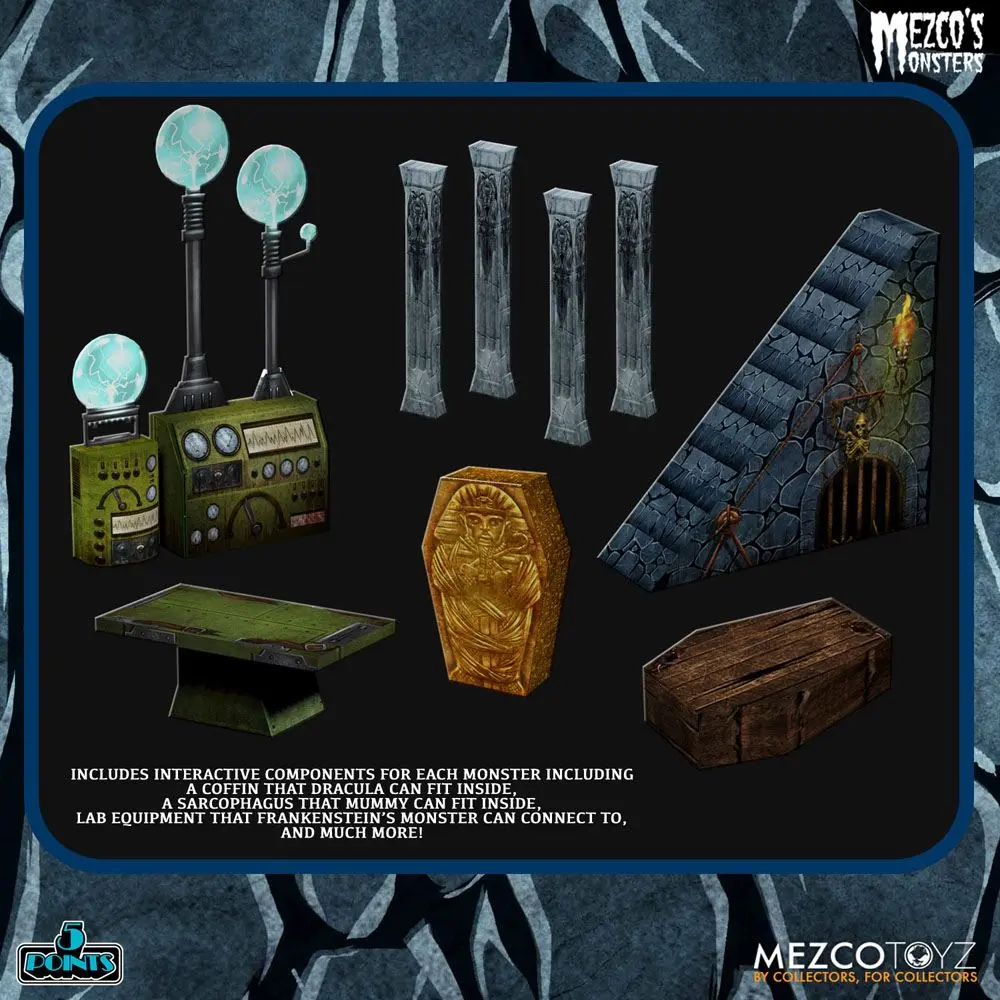 Mezco's Monsters 5 Points Akčné figúrky Tower of Fear Deluxe Set 9 cm produktová fotografia