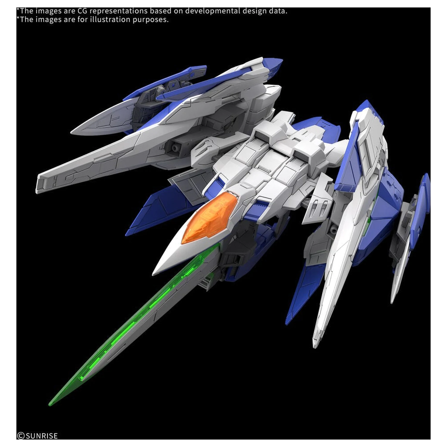 MGSD 00 Raiser Mobile Suit Gundam 00 Master Grade SD model súprava produktová fotografia