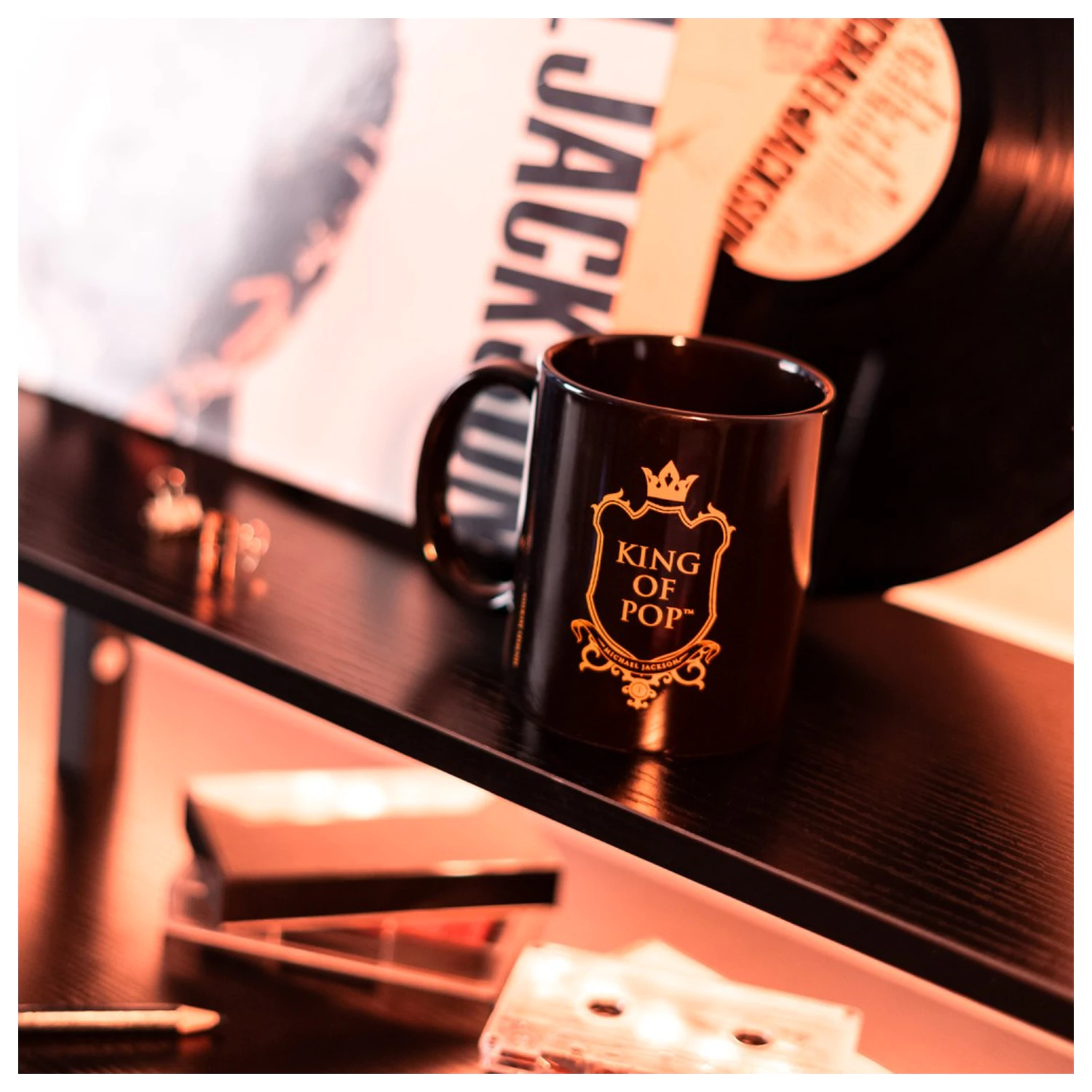 Michael Jackson Hrnček King of Pop čierny 350 ml produktová fotografia
