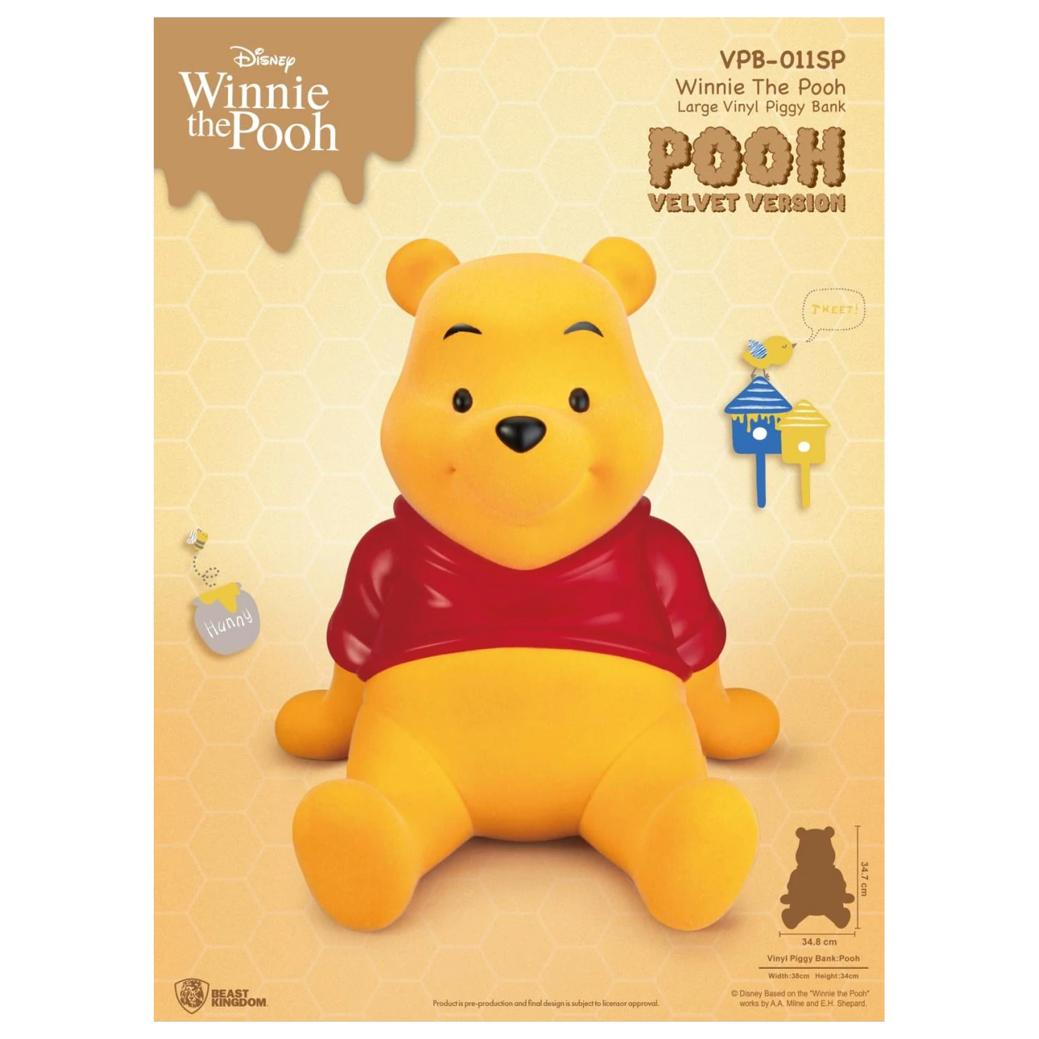 Winnie the Pooh Winnie "Velvet Version" prasiatko 34 cm produktová fotografia