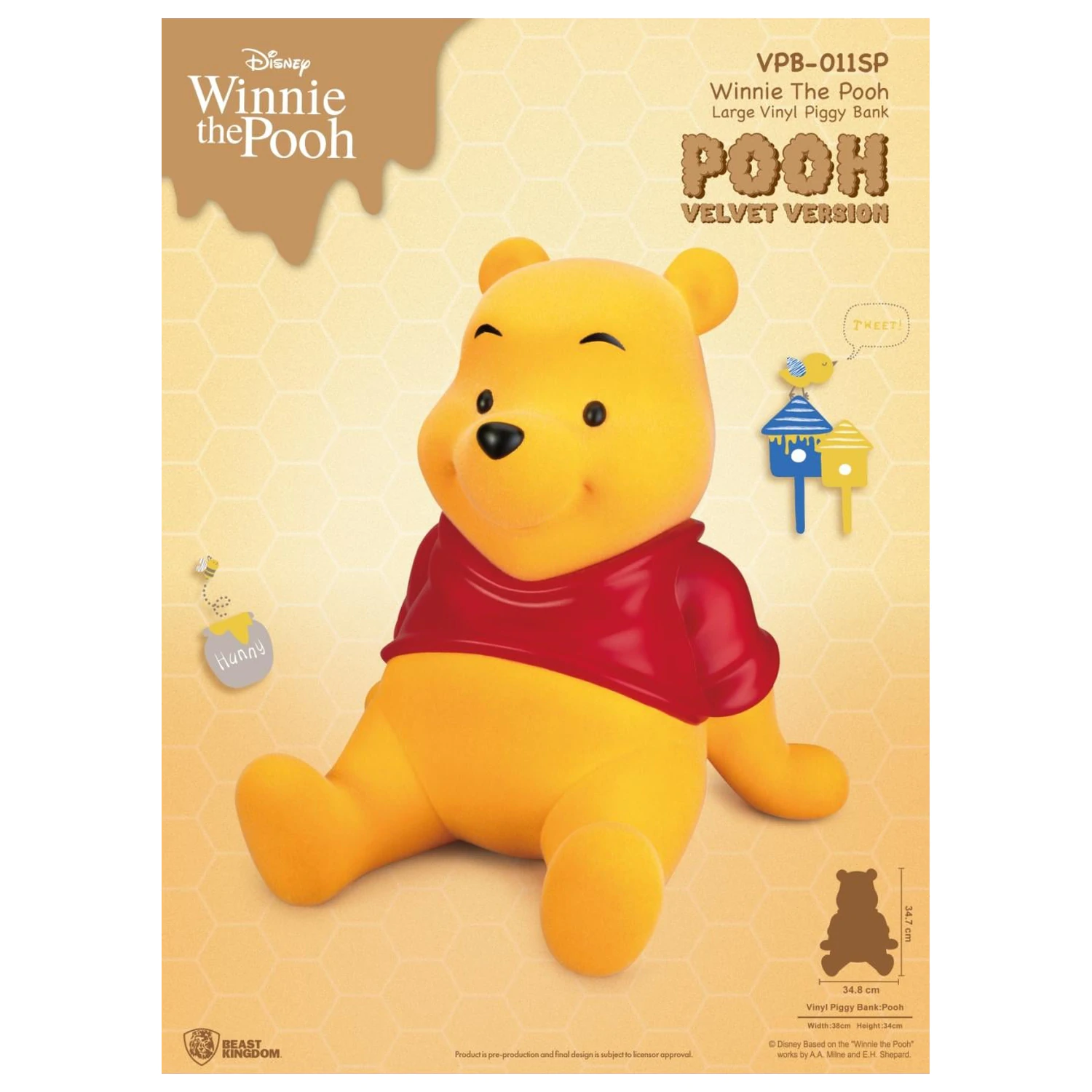 Winnie the Pooh Winnie "Velvet Version" prasiatko 34 cm produktová fotografia