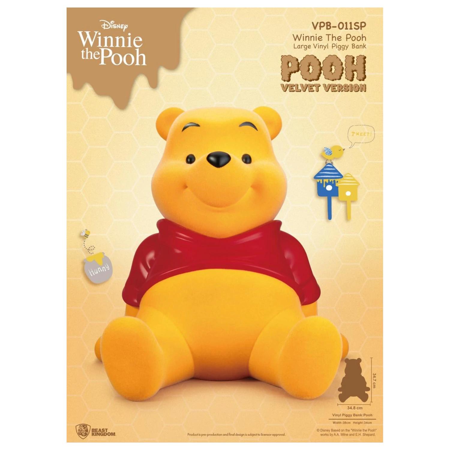 Winnie the Pooh Winnie "Velvet Version" prasiatko 34 cm produktová fotografia