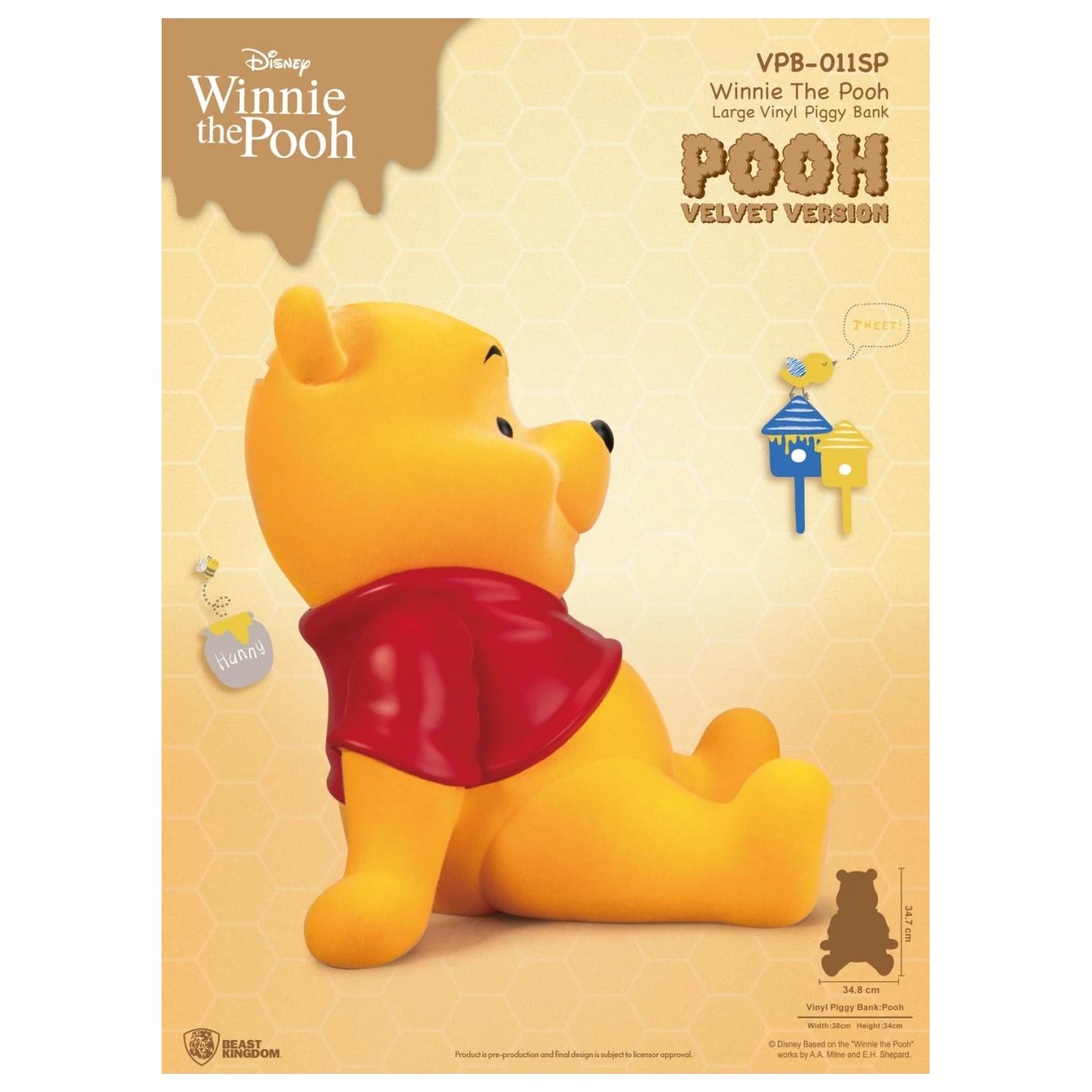 Winnie the Pooh Winnie "Velvet Version" prasiatko 34 cm produktová fotografia