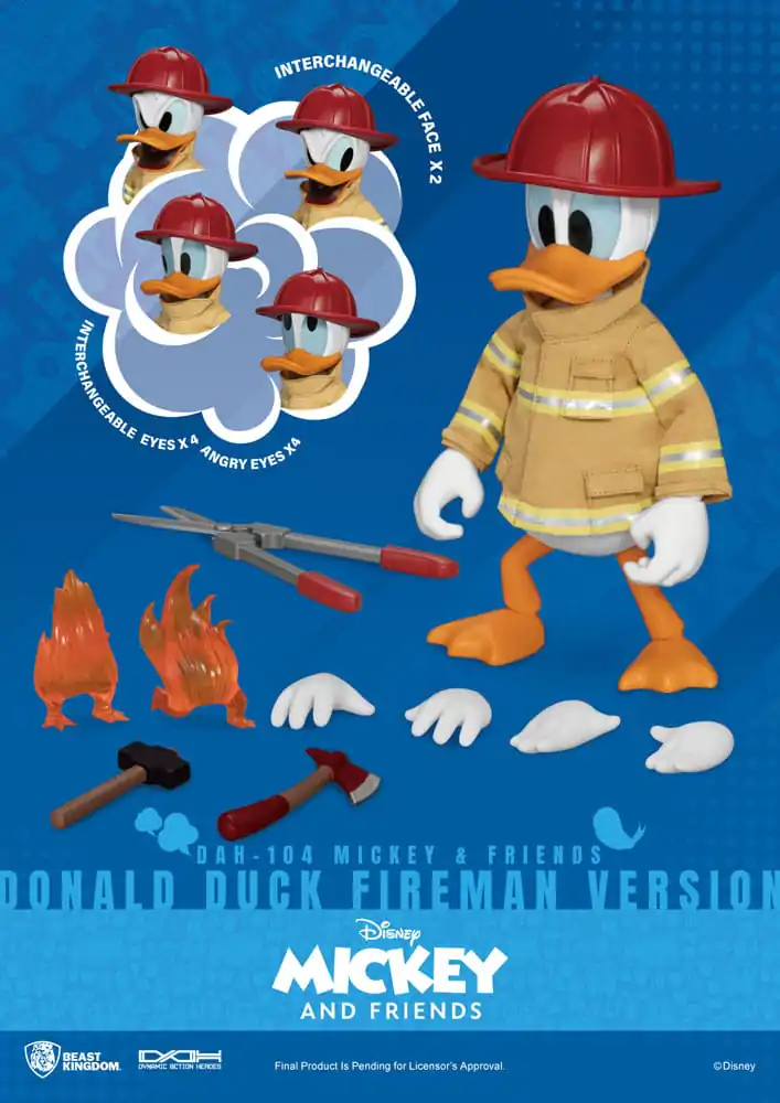 Mickey & Friends Dynamic 8ction Heroes akčná figúrka 1/9 Donald Duck Fireman Ver. 24 cm termékfotó