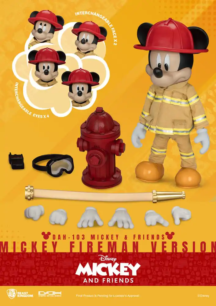 Mickey & Friends Dynamic 8ction Heroes Action Figure 1/9 Mickey Fireman Ver. 24 cm termékfotó