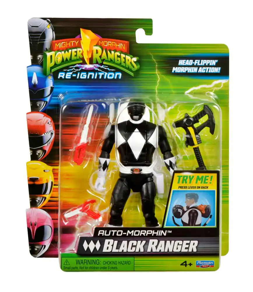 Mighty Morphin Power Rangers Akčná figúrka Auto-Morphin Black Ranger 12 cm produktová fotografia