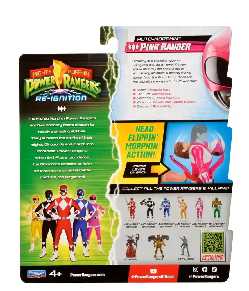 Mighty Morphin Power Rangers akčná figúrka Auto-Morphin Pink Ranger 12 cm produktová fotografia