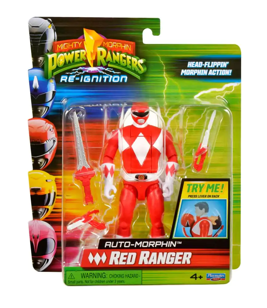 Mighty Morphin Power Rangers Akčná figúrka Auto-Morphin Red Ranger 12 cm produktová fotografia