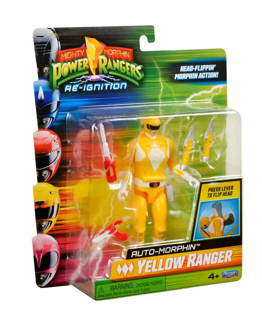 Mighty Morphin Power Rangers Action Figure Auto-Morphin Yellow Ranger 12 cm Akčná figúrka produktová fotografia