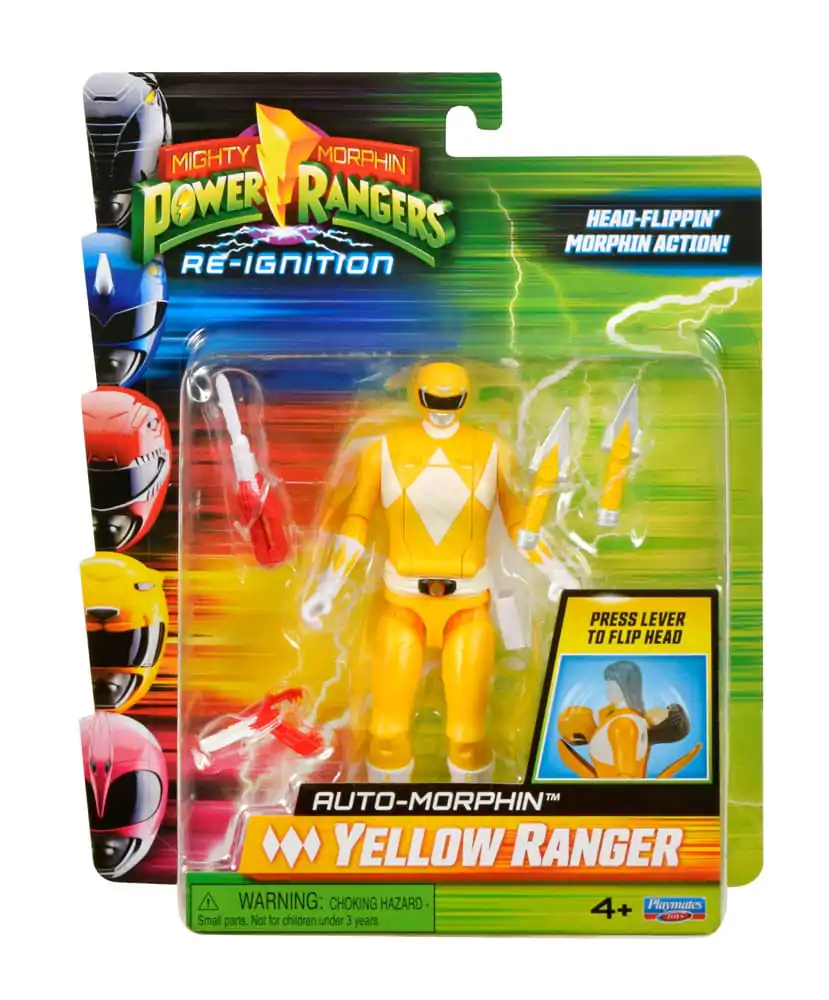 Mighty Morphin Power Rangers Action Figure Auto-Morphin Yellow Ranger 12 cm Akčná figúrka produktová fotografia