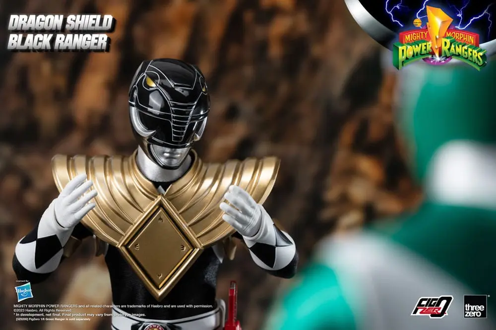 Mighty Morphin Power Rangers FigZero Akčná figúrka 1/6 Dragon Shield Black Ranger 35 cm produktová fotografia