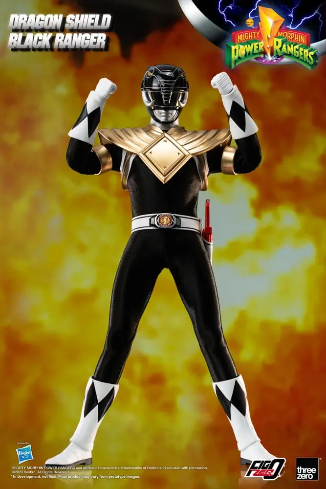 Mighty Morphin Power Rangers FigZero Akčná figúrka 1/6 Dragon Shield Black Ranger 35 cm produktová fotografia