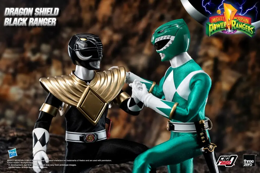 Mighty Morphin Power Rangers FigZero Akčná figúrka 1/6 Dragon Shield Black Ranger 35 cm produktová fotografia