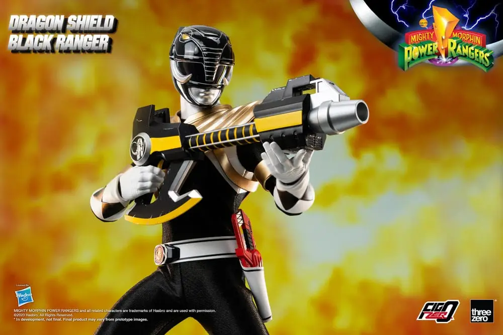 Mighty Morphin Power Rangers FigZero Akčná figúrka 1/6 Dragon Shield Black Ranger 35 cm produktová fotografia
