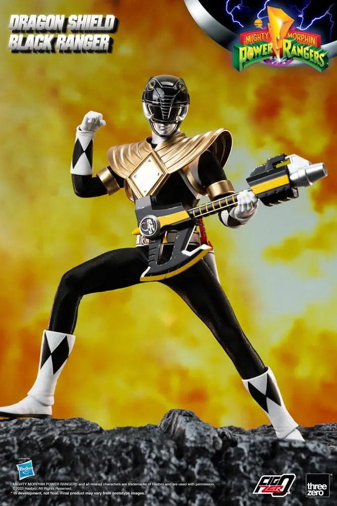 Mighty Morphin Power Rangers FigZero Akčná figúrka 1/6 Dragon Shield Black Ranger 35 cm produktová fotografia