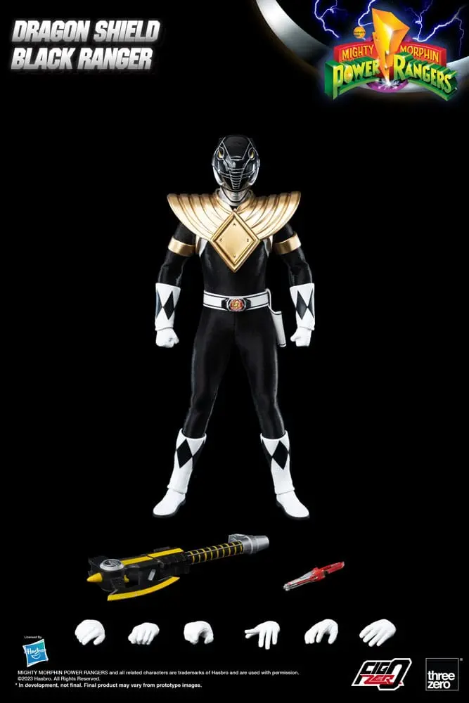 Mighty Morphin Power Rangers FigZero Akčná figúrka 1/6 Dragon Shield Black Ranger 35 cm produktová fotografia