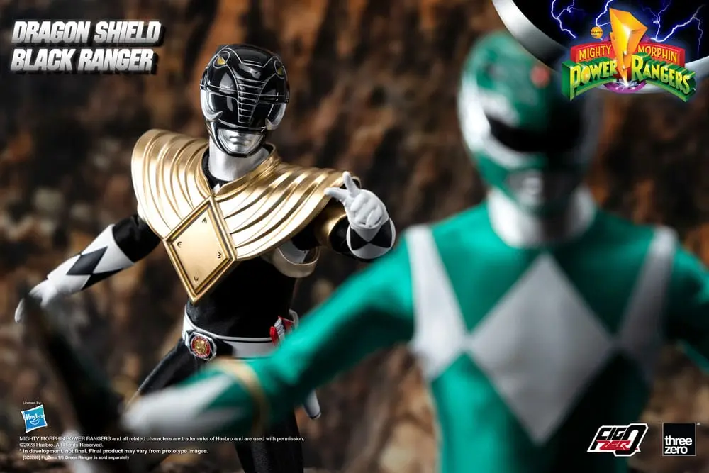 Mighty Morphin Power Rangers FigZero Akčná figúrka 1/6 Dragon Shield Black Ranger 35 cm produktová fotografia