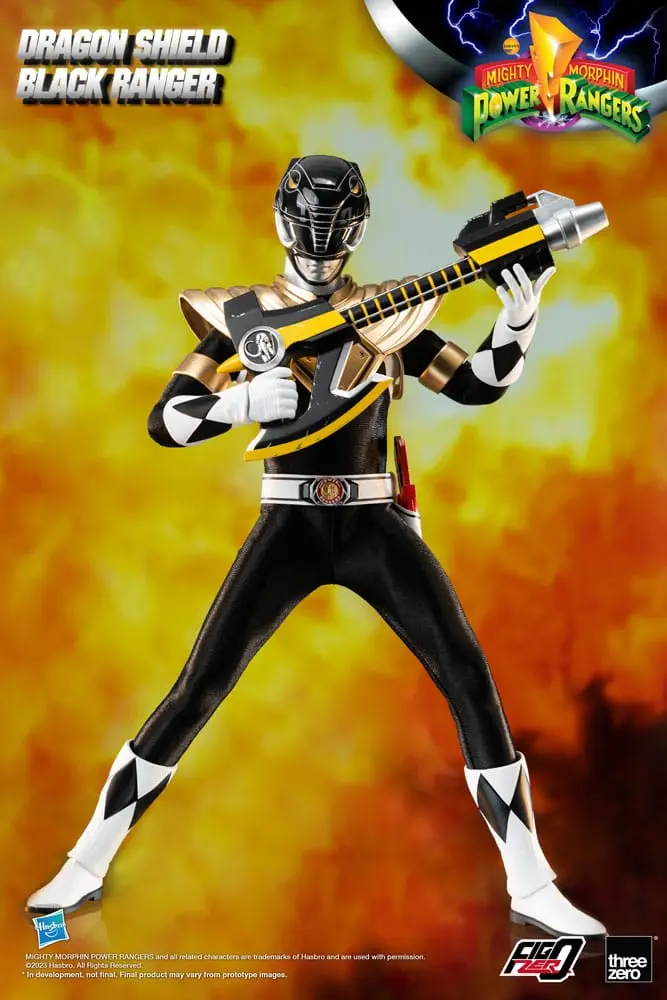 Mighty Morphin Power Rangers FigZero Akčná figúrka 1/6 Dragon Shield Black Ranger 35 cm produktová fotografia