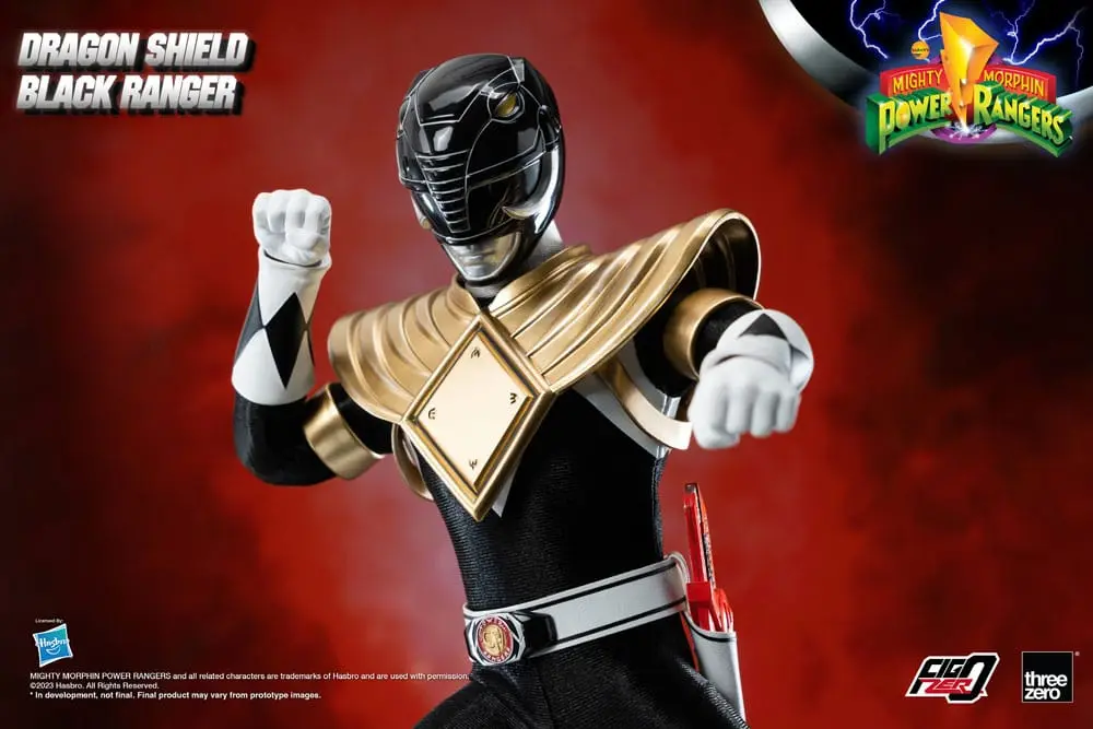 Mighty Morphin Power Rangers FigZero Akčná figúrka 1/6 Dragon Shield Black Ranger 35 cm produktová fotografia