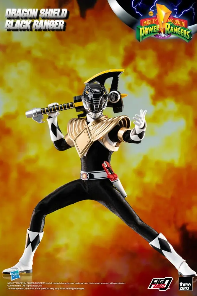 Mighty Morphin Power Rangers FigZero Akčná figúrka 1/6 Dragon Shield Black Ranger 35 cm produktová fotografia