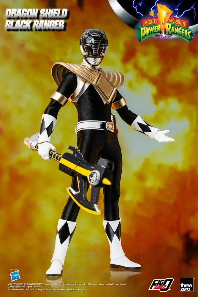 Mighty Morphin Power Rangers FigZero Akčná figúrka 1/6 Dragon Shield Black Ranger 35 cm produktová fotografia