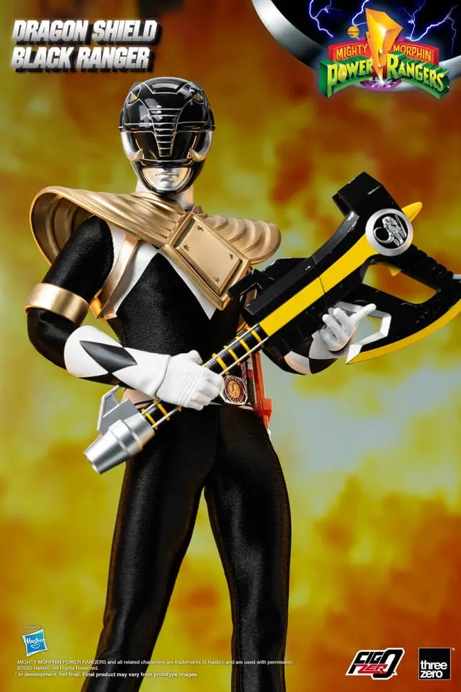 Mighty Morphin Power Rangers FigZero Akčná figúrka 1/6 Dragon Shield Black Ranger 35 cm produktová fotografia