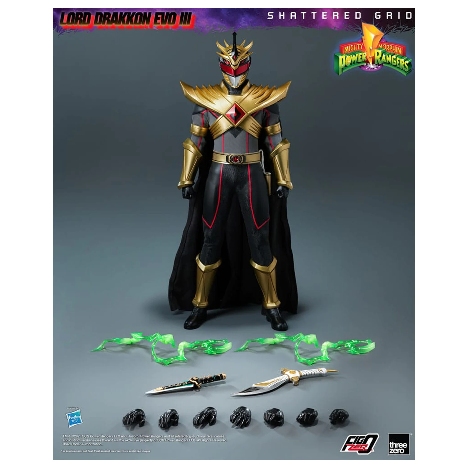 Mighty Morphin Power Rangers Shattered Grid FigZero akčná figúrka 1/6 Lord Drakkon Evo III 30 cm produktová fotografia