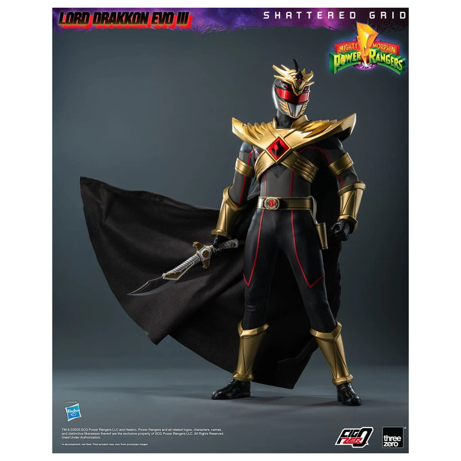 Mighty Morphin Power Rangers Shattered Grid FigZero akčná figúrka 1/6 Lord Drakkon Evo III 30 cm produktová fotografia