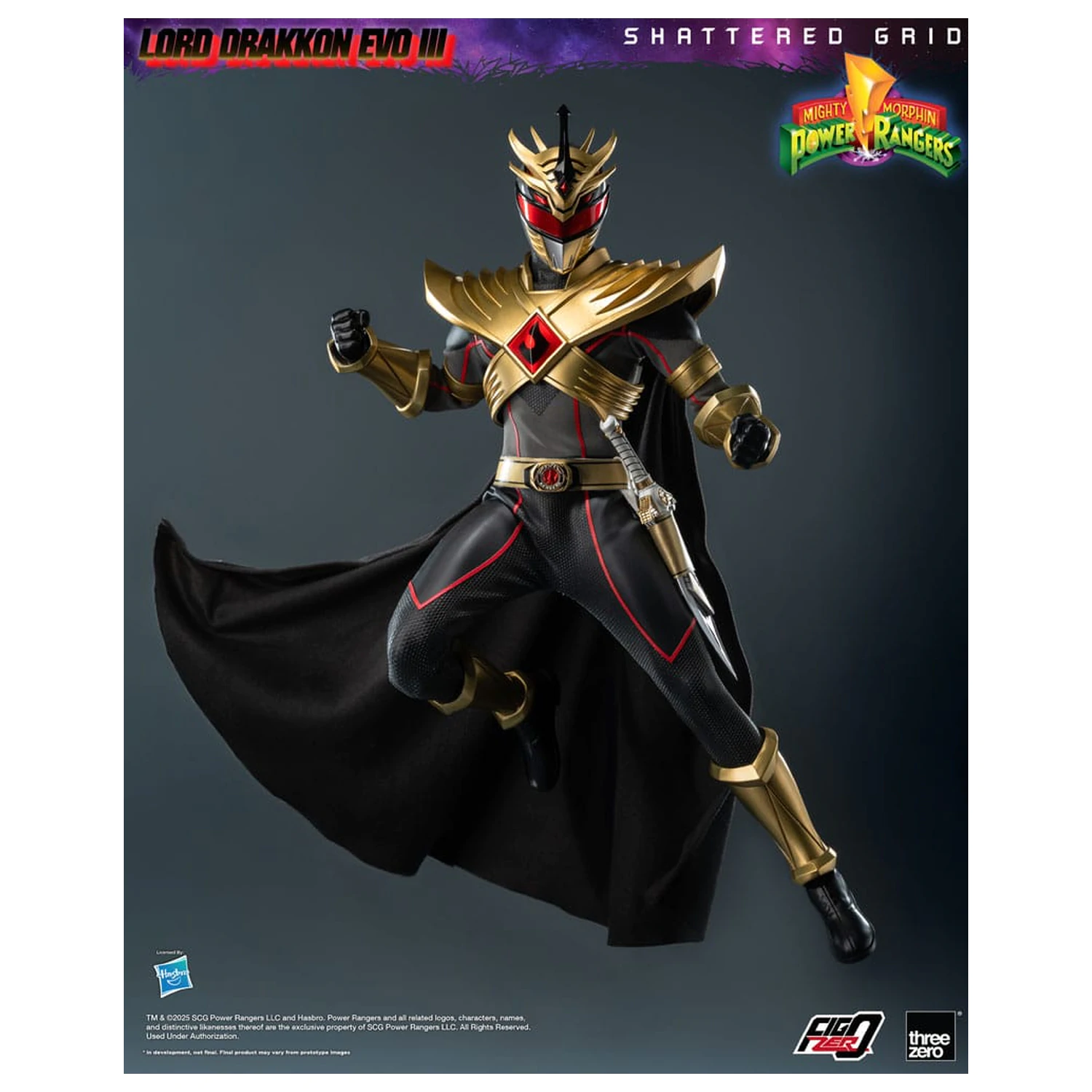 Mighty Morphin Power Rangers Shattered Grid FigZero akčná figúrka 1/6 Lord Drakkon Evo III 30 cm produktová fotografia