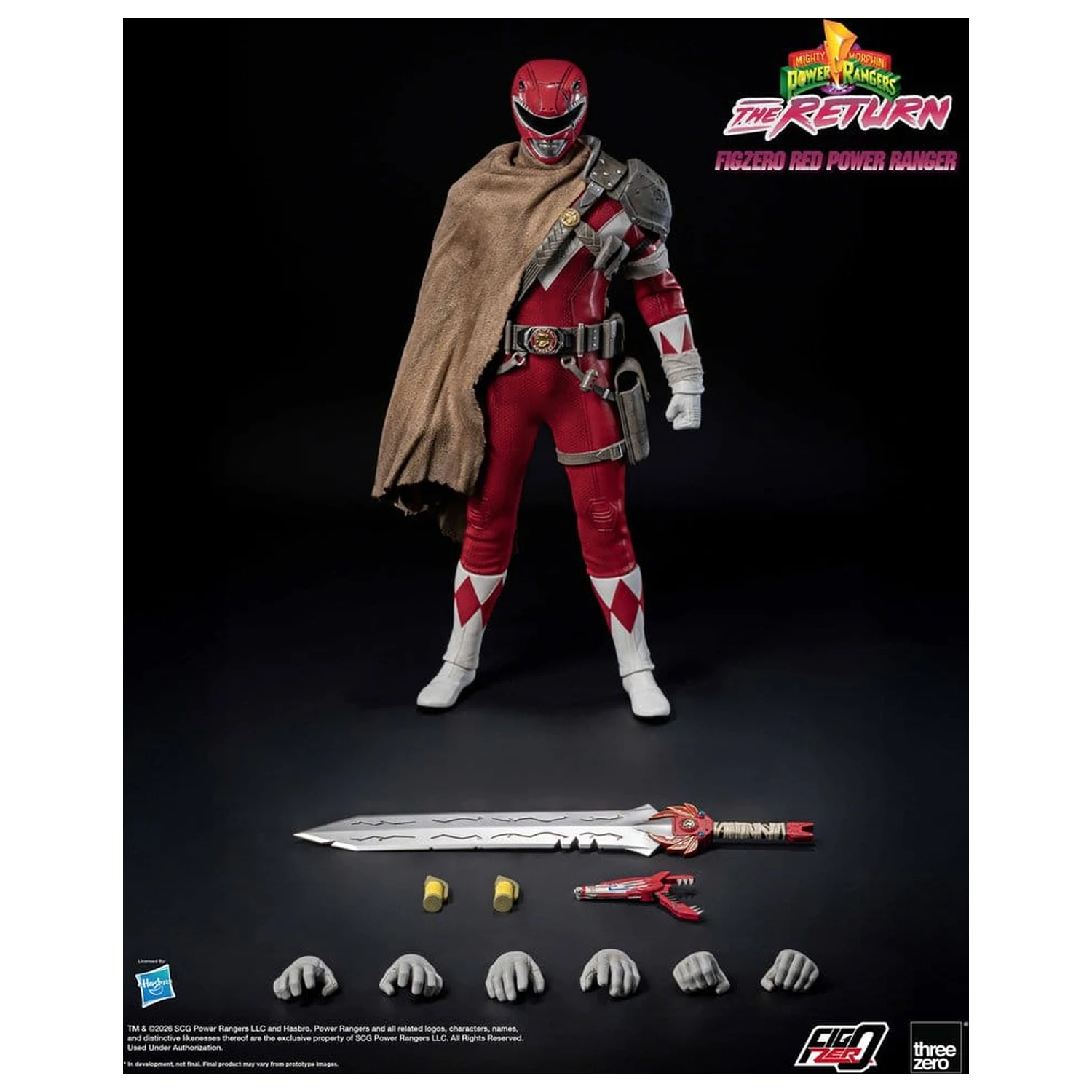 Mighty Morphin Power Rangers: The Return FigZero Action Figure 1/6 Red Power Ranger 31 cm produktová fotografia