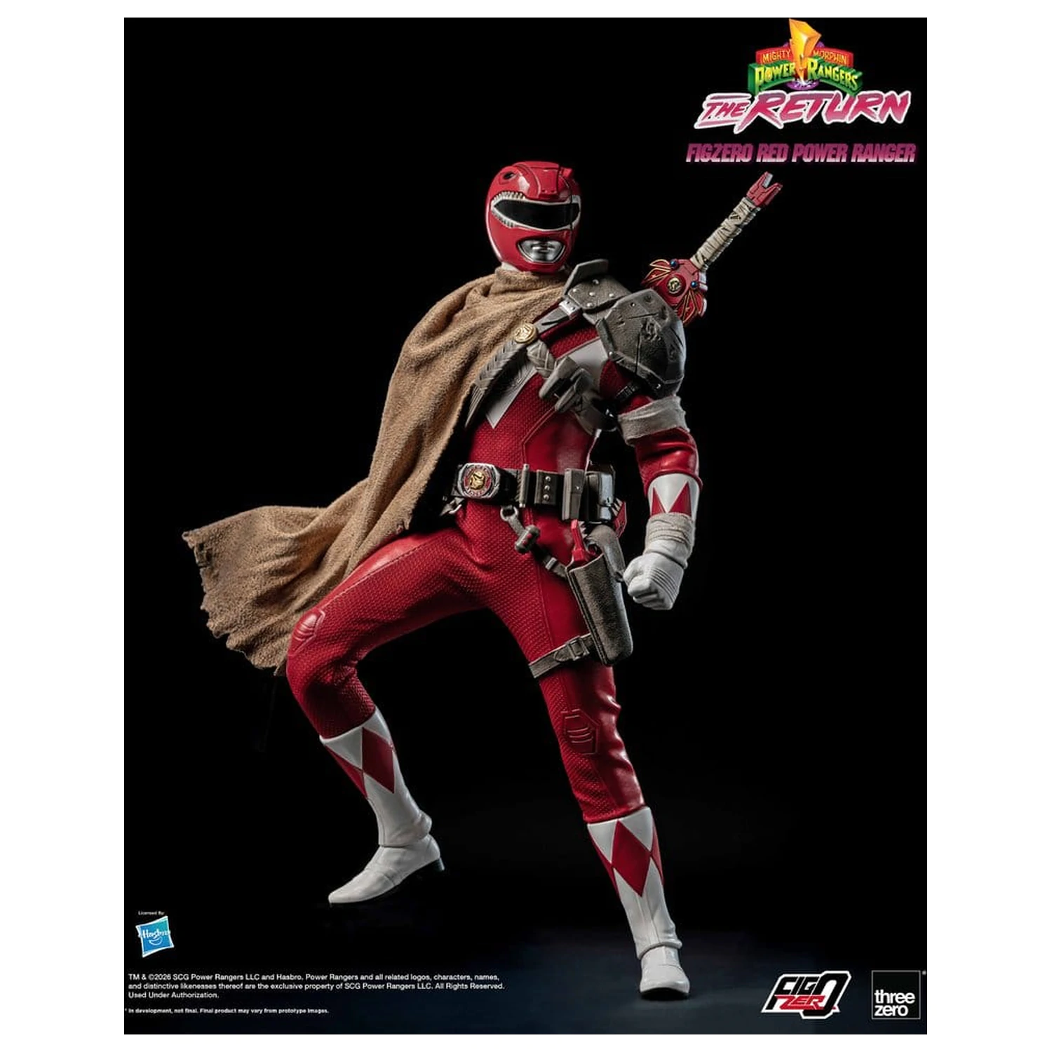 Mighty Morphin Power Rangers: The Return FigZero Action Figure 1/6 Red Power Ranger 31 cm produktová fotografia