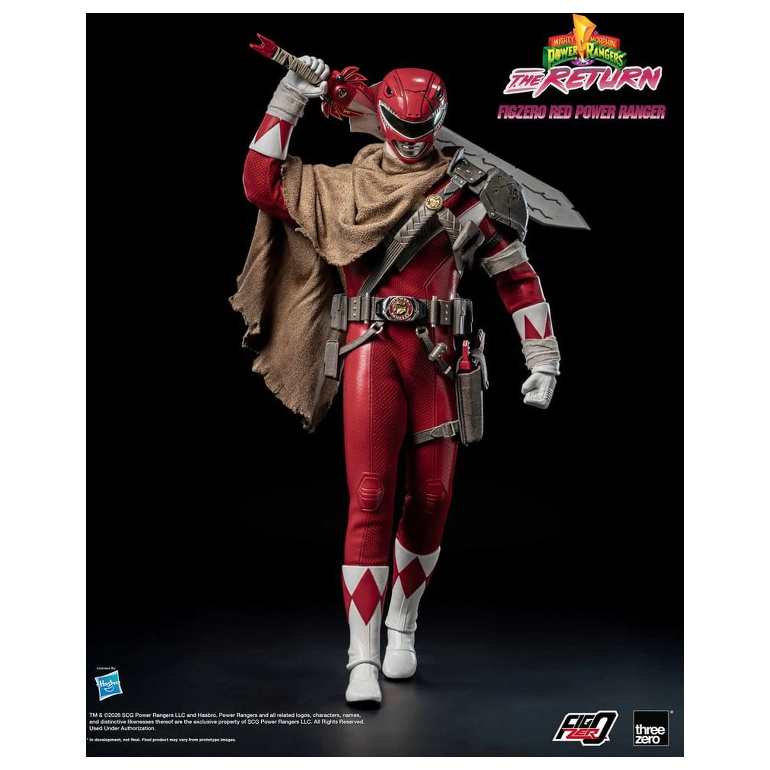 Mighty Morphin Power Rangers: The Return FigZero Action Figure 1/6 Red Power Ranger 31 cm produktová fotografia