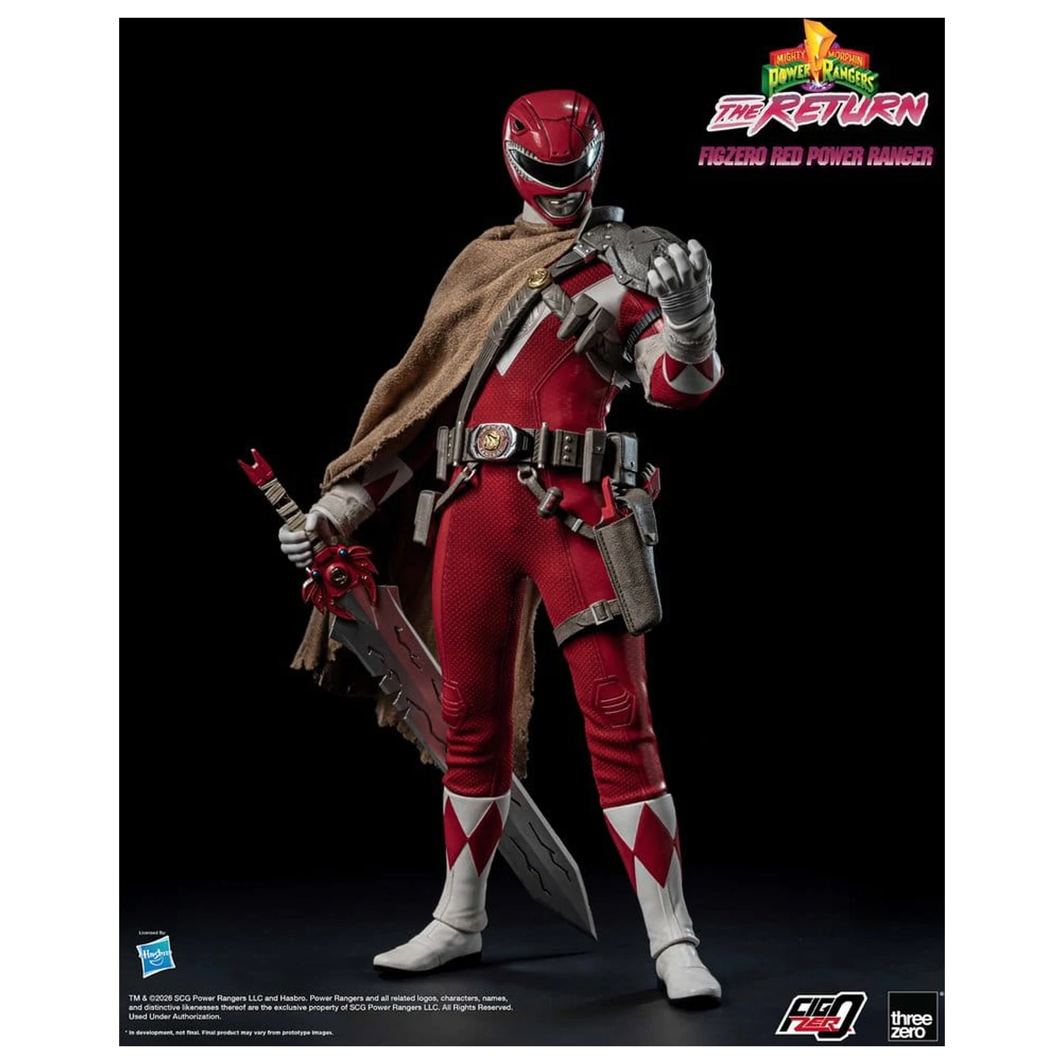 Mighty Morphin Power Rangers: The Return FigZero Action Figure 1/6 Red Power Ranger 31 cm produktová fotografia