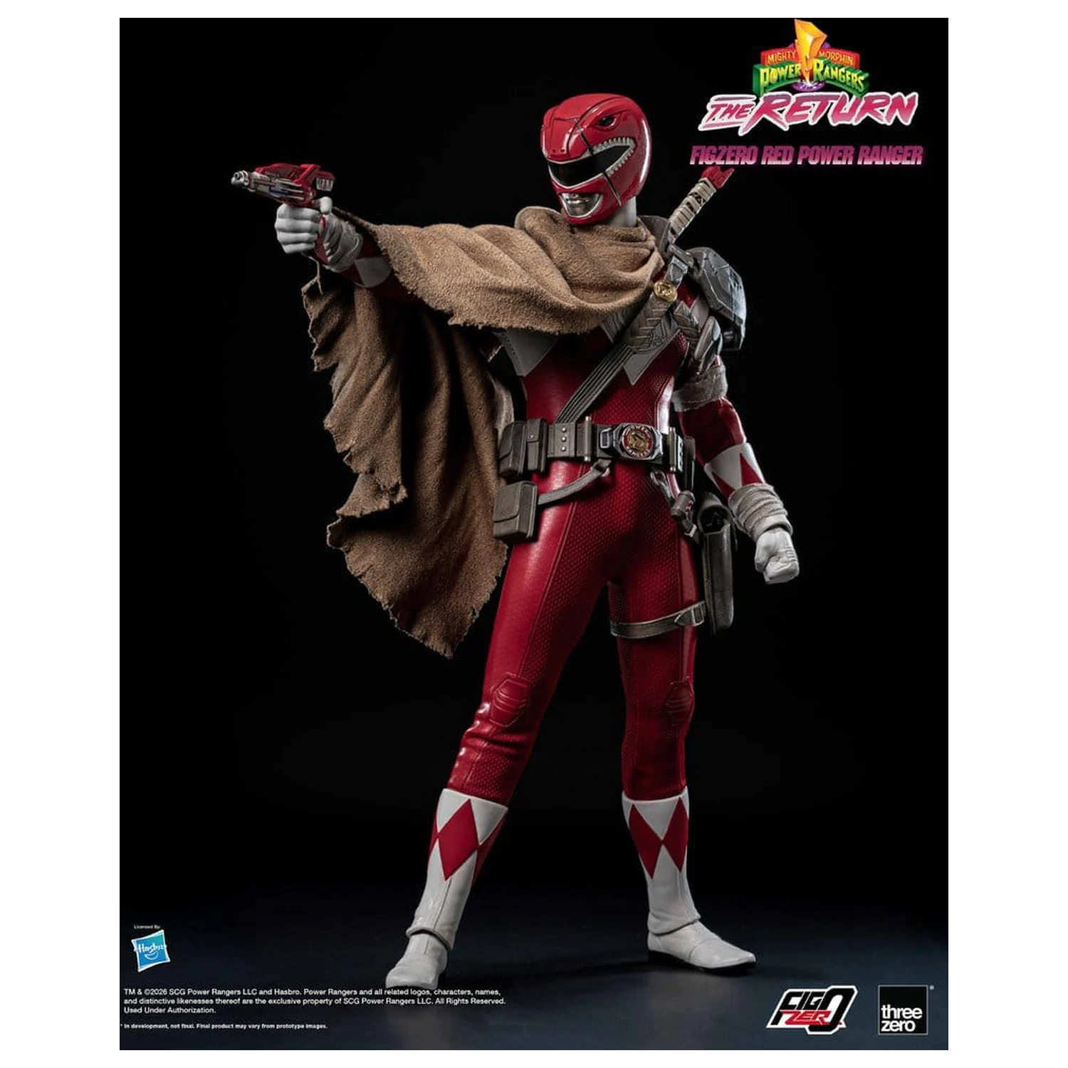 Mighty Morphin Power Rangers: The Return FigZero Action Figure 1/6 Red Power Ranger 31 cm produktová fotografia
