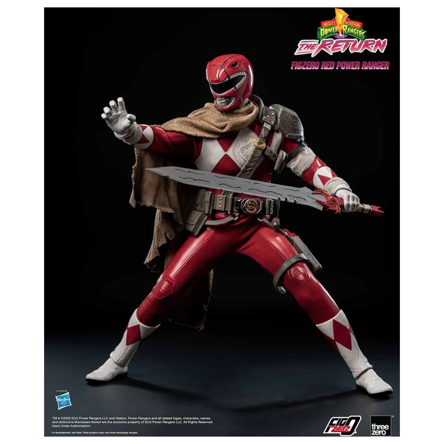 Mighty Morphin Power Rangers: The Return FigZero Action Figure 1/6 Red Power Ranger 31 cm produktová fotografia