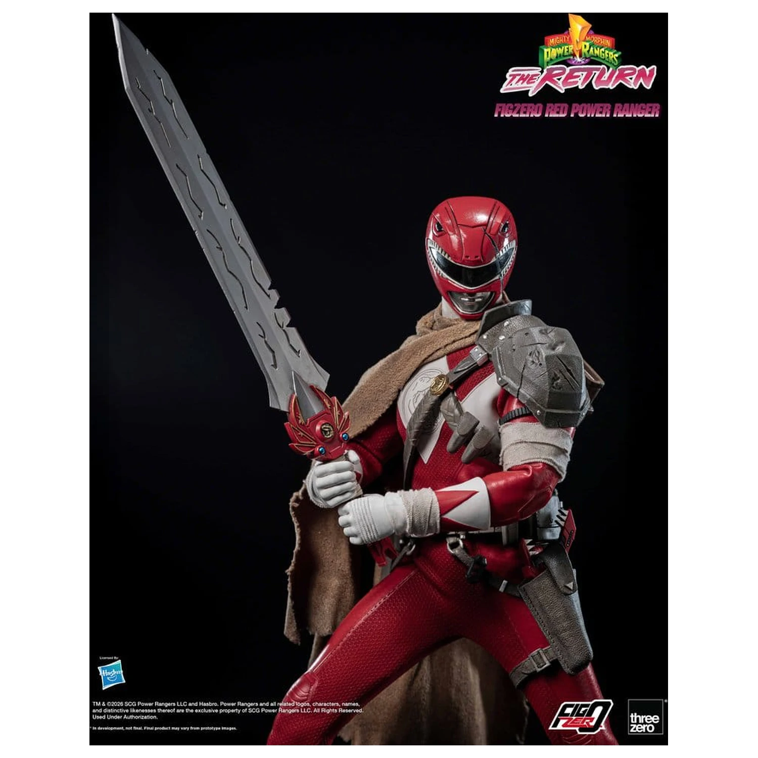 Mighty Morphin Power Rangers: The Return FigZero Action Figure 1/6 Red Power Ranger 31 cm produktová fotografia
