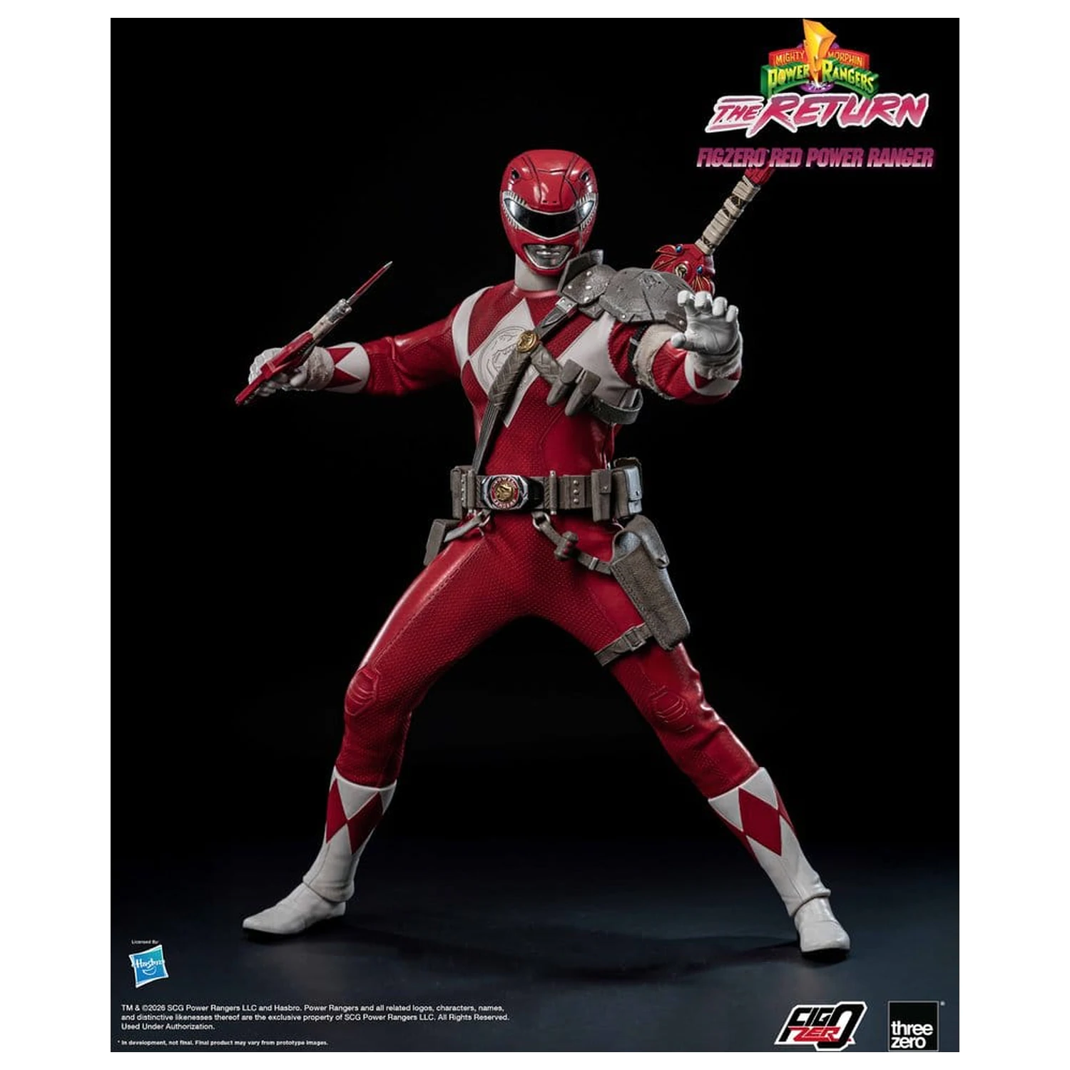 Mighty Morphin Power Rangers: The Return FigZero Action Figure 1/6 Red Power Ranger 31 cm produktová fotografia