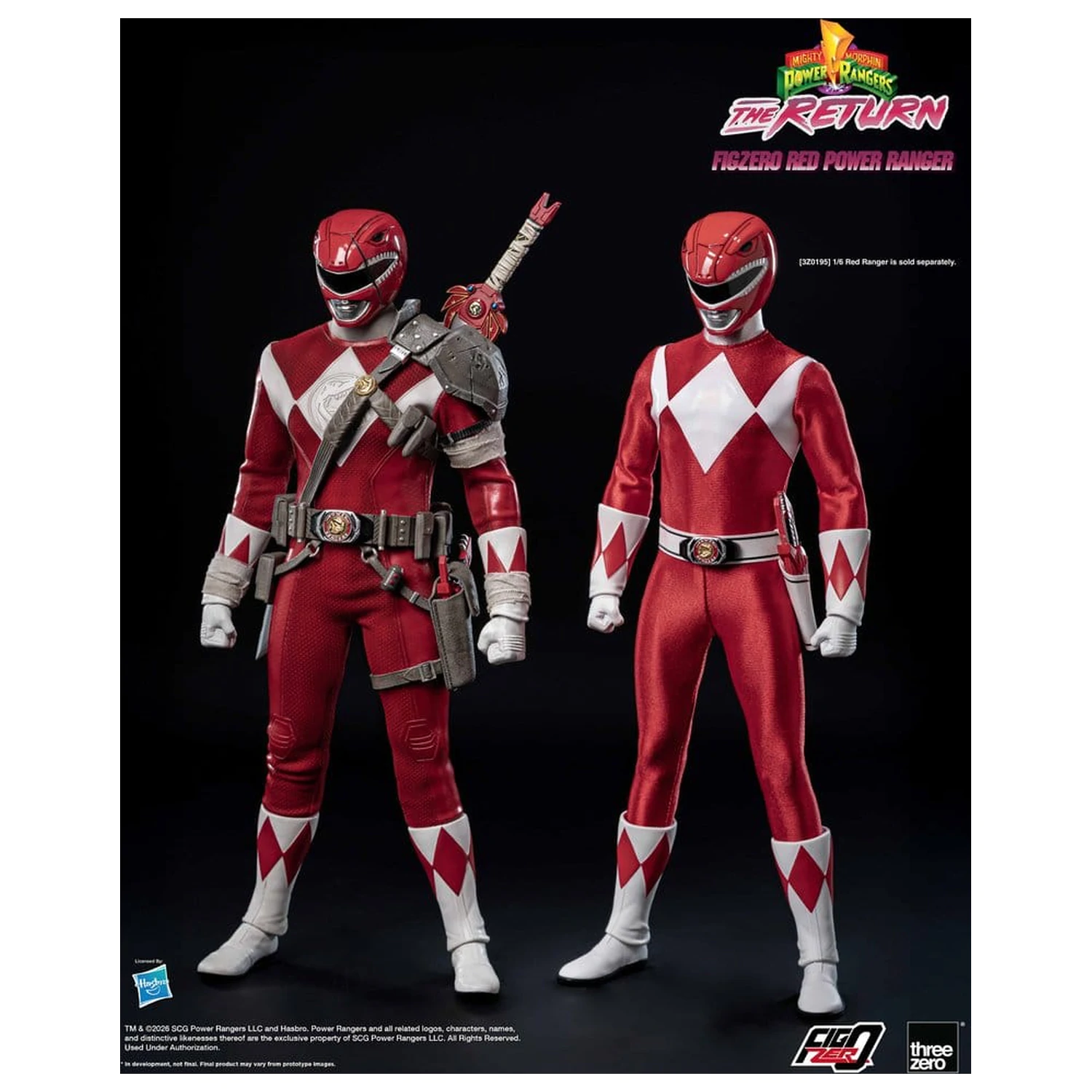 Mighty Morphin Power Rangers: The Return FigZero Action Figure 1/6 Red Power Ranger 31 cm produktová fotografia