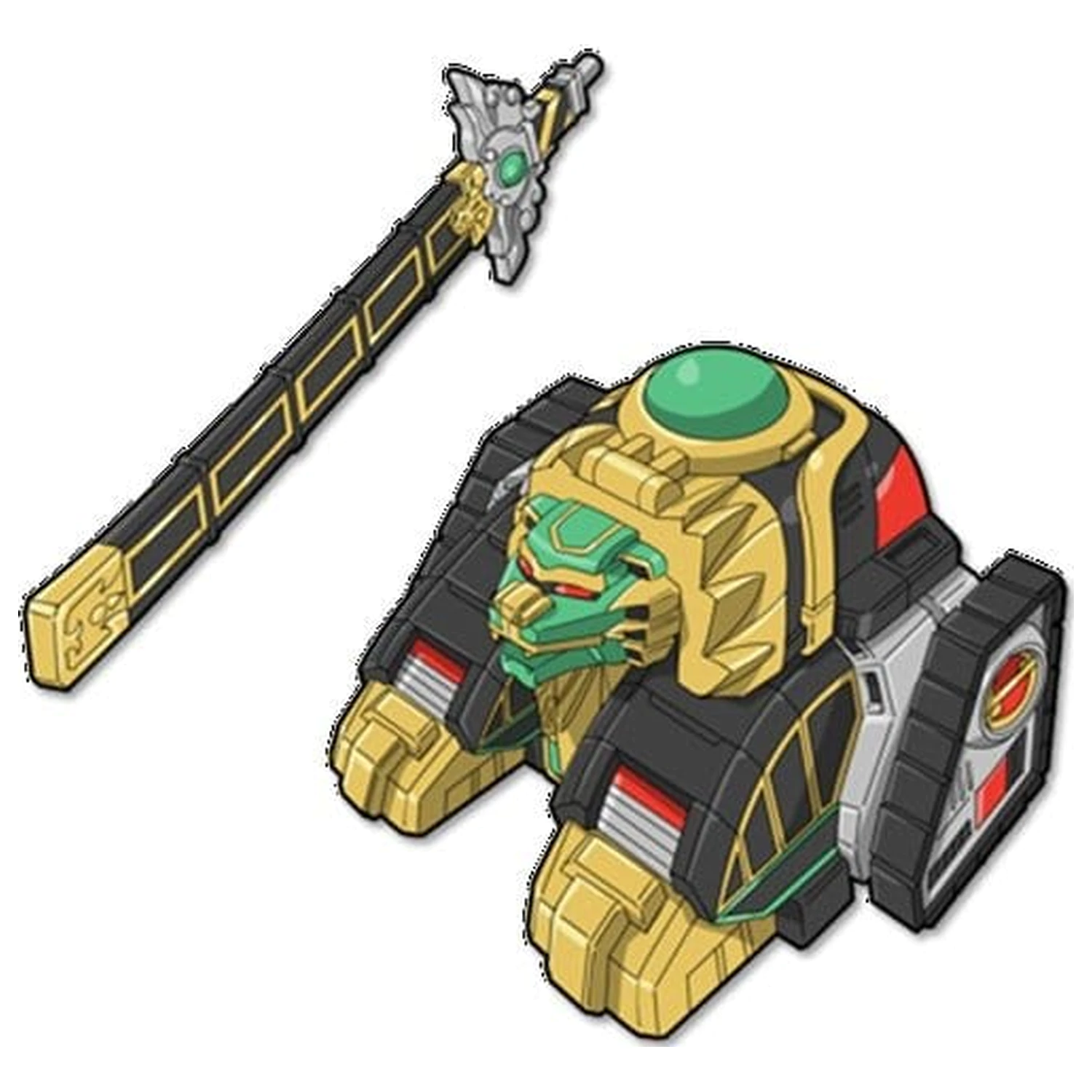 Mighty Morphin Power Rangers Thunderzord akčná figúrka lev produktová fotografia
