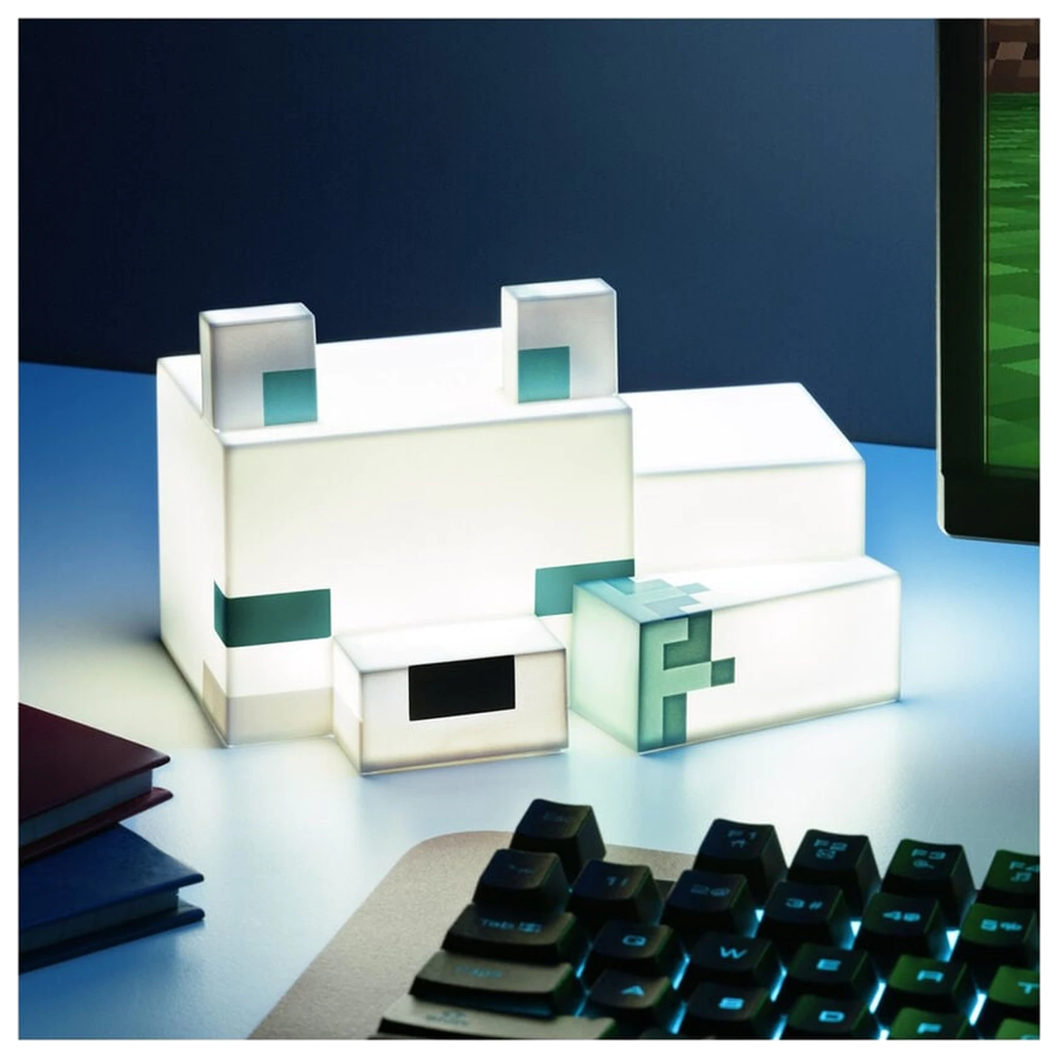Minecraft 3D Arktická líška Nočné svetlo produktová fotografia