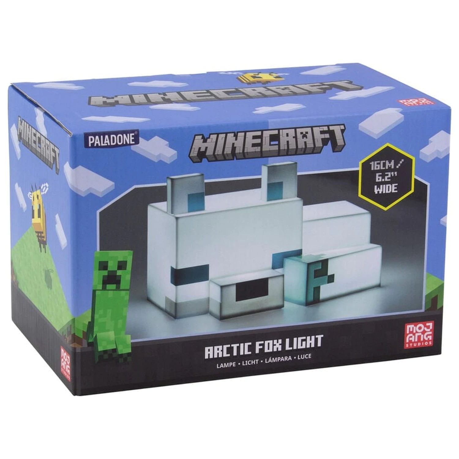 Minecraft 3D Arktická líška Nočné svetlo produktová fotografia