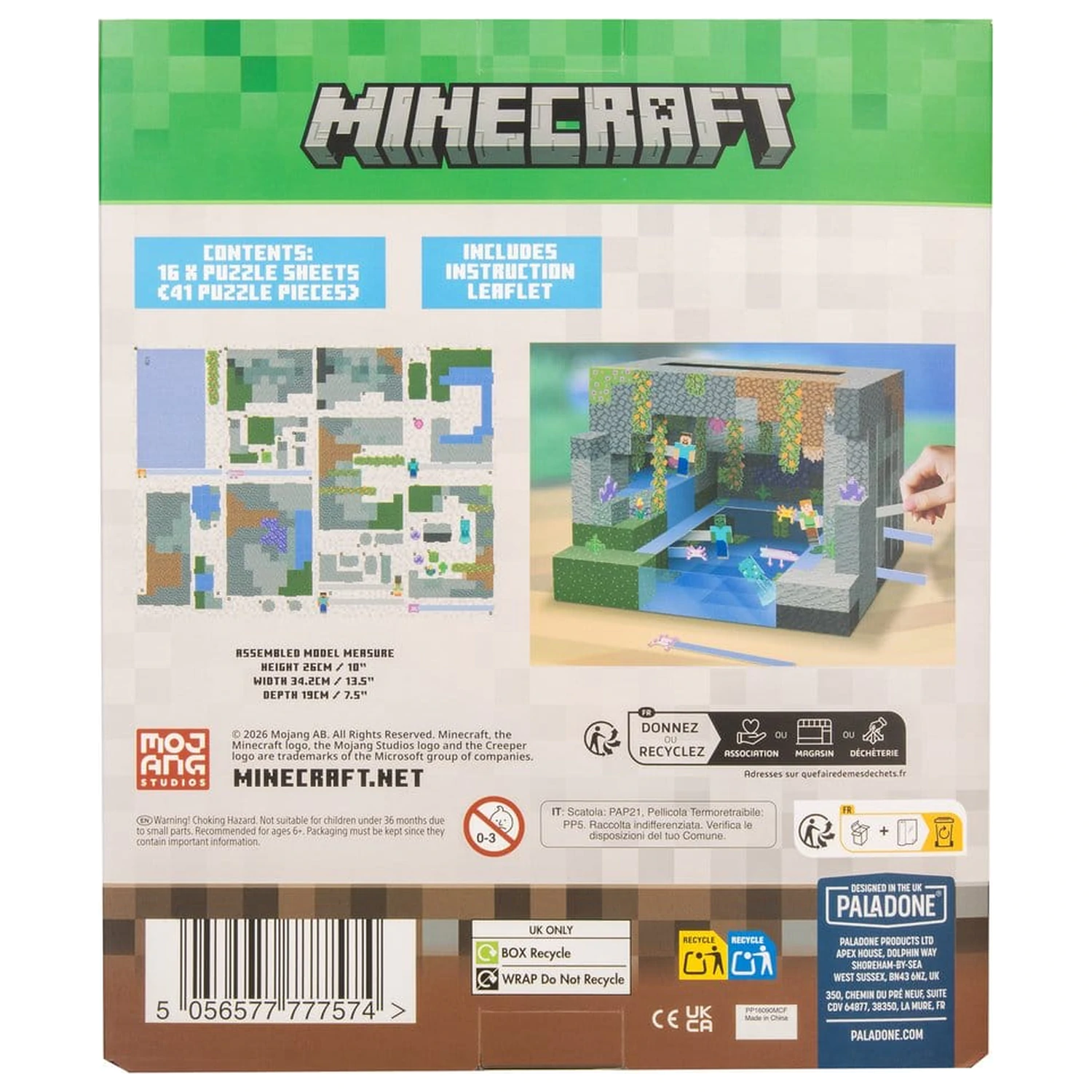Minecraft stavebnica 3D scéna produktová fotografia