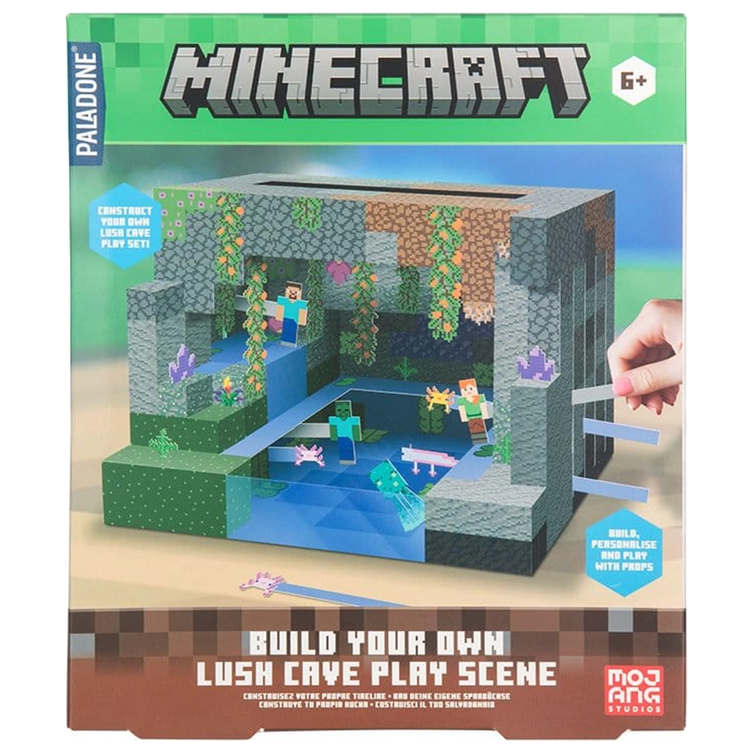 Minecraft stavebnica 3D scéna produktová fotografia
