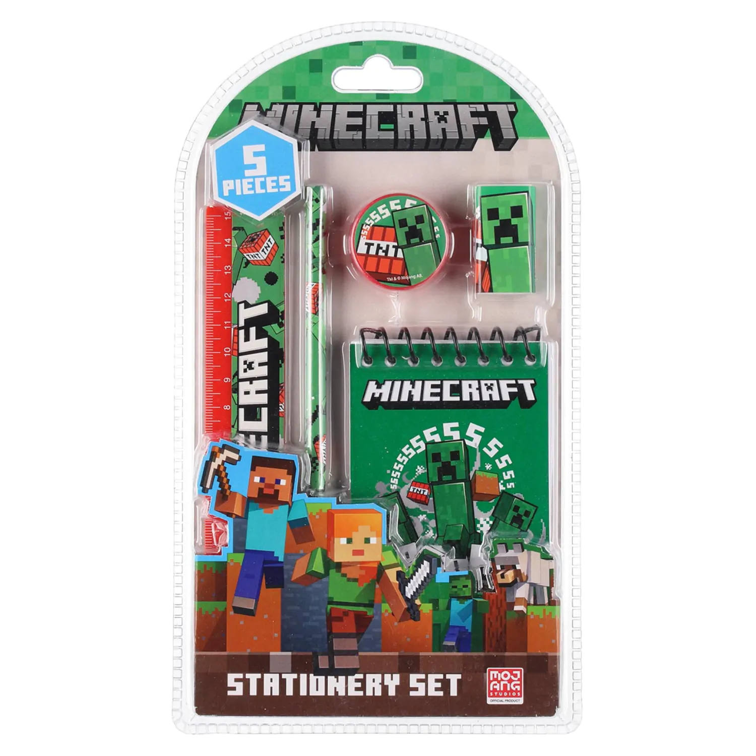 Minecraft papiernický set 5 ks produktová fotografia