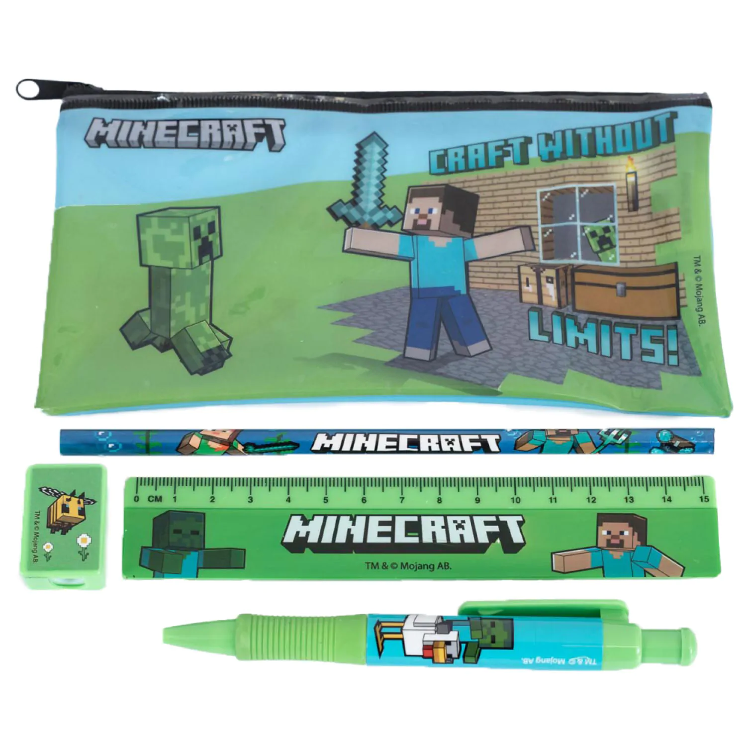 Minecraft 12-dielna súprava papiernictva A4 Bumper produktová fotografia