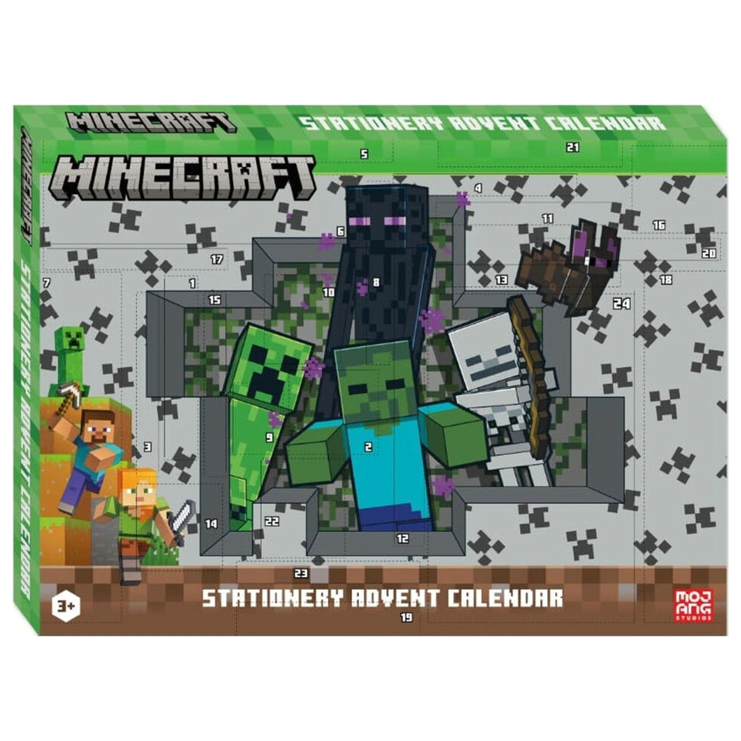 Minecraft adventný kalendár produktová fotografia