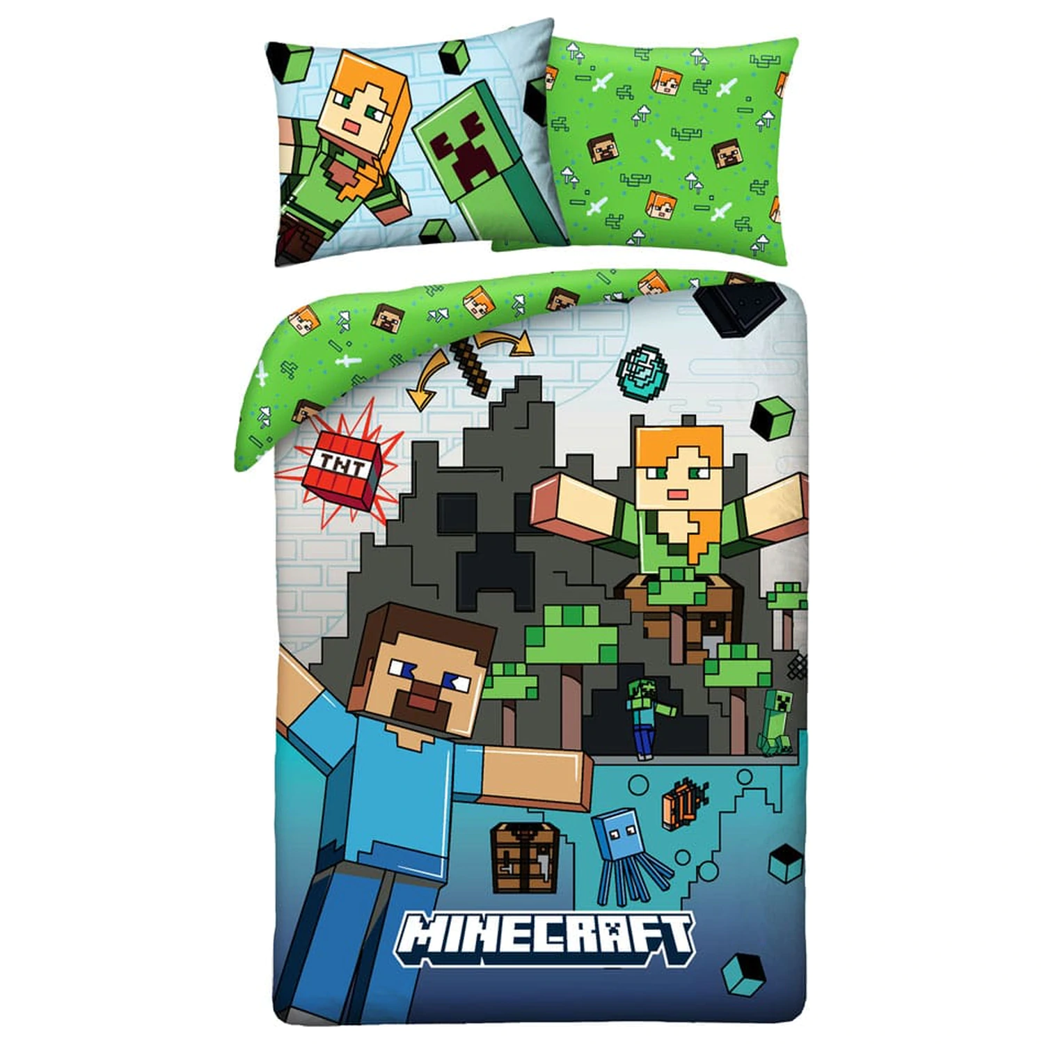 Minecraft obliečky na periny Ver. 7 140 x 200 cm / 70 x 90 cm produktová fotografia