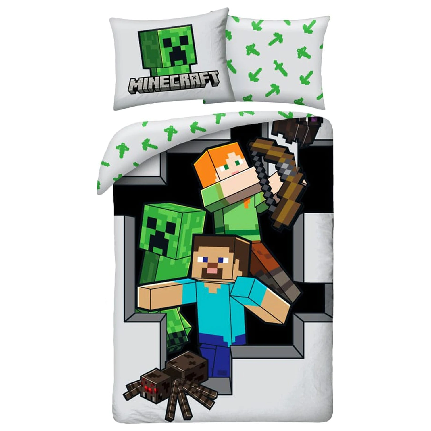 Minecraft Súprava obliečok na paplón Ver. 8 140 x 200 cm / 70 x 90 cm produktová fotografia