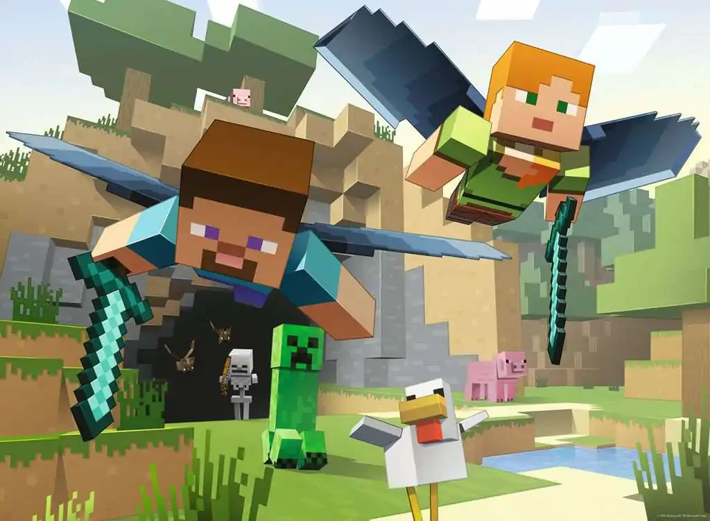 Minecraft Detské Puzzle XXL Animal Adventures (200 dielikov) produktová fotografia